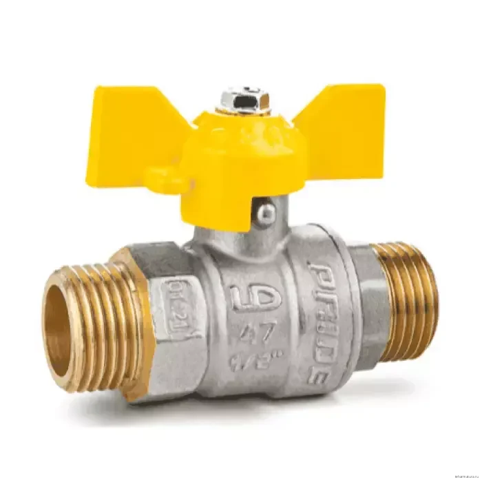 Кран газовый LD Pride 47.20 (20мм - 3/4") Н-Н Бабочка