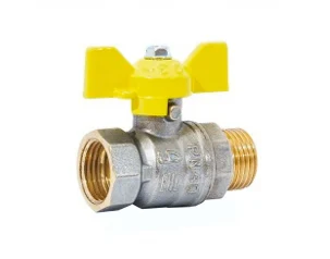 Кран газовый LD Pride 47.15 (15мм - 1/2") В-Н Бабочка					