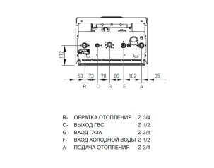 Одноконтурный газовый котел 24 кВт наружного размещения RS 24/B BOX Radiant