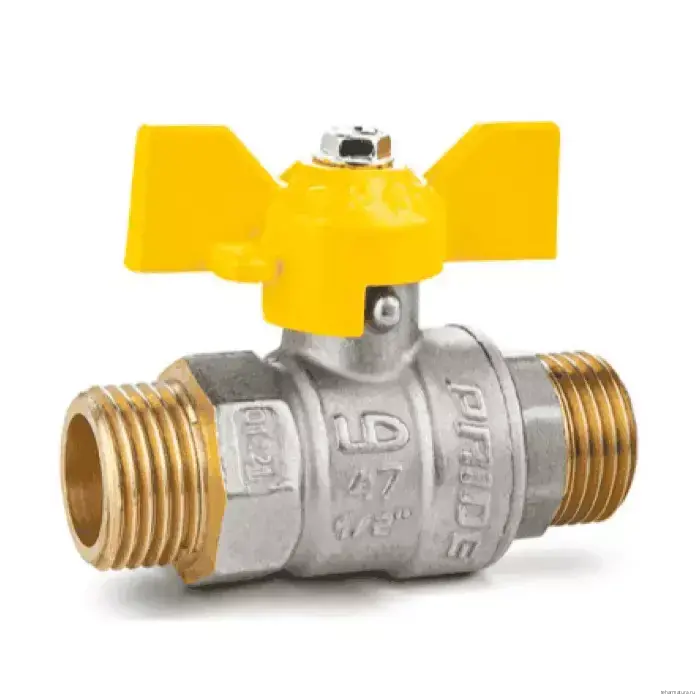 Кран газовый LD Pride 47.15 (15мм - 1/2") Н-Н Бабочка
