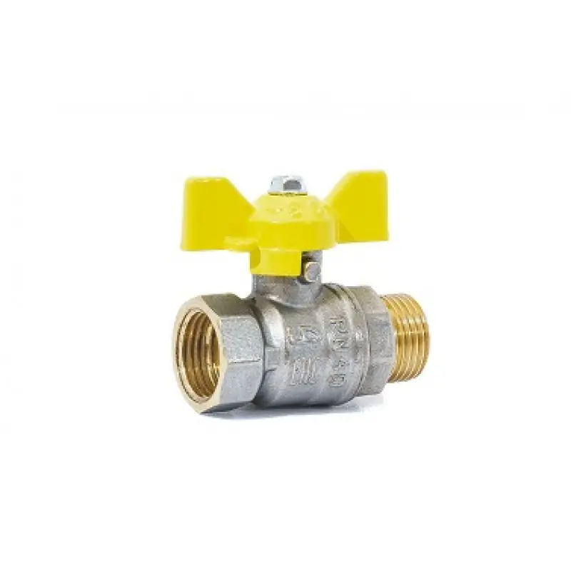 Кран газовый LD Pride 47.20 (20мм - 3/4") В-Н Бабочка